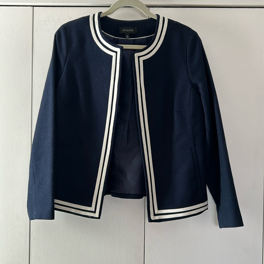 Beautiful Talbots navy with white trim size 10